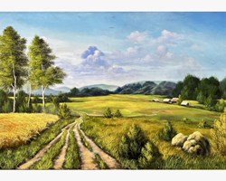 Tranh cánh đồng mẫu 01